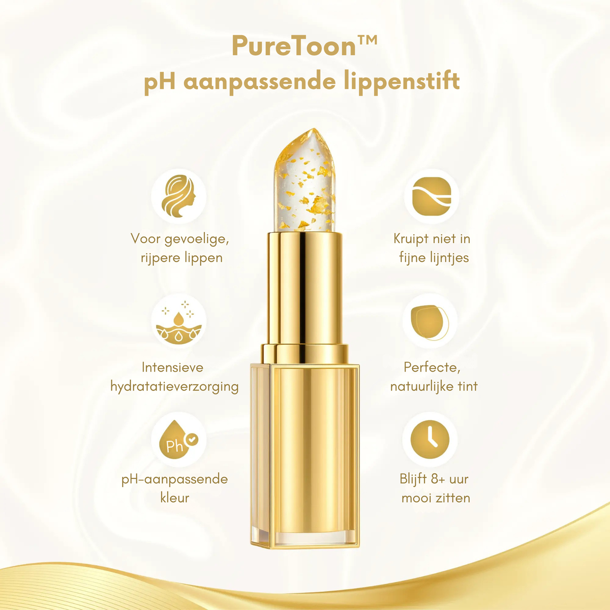 PureToon Lippenstift mit pH-angepasster Lippenfarbe